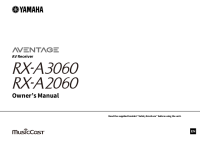 Yamaha RX-A3060 2060 - Owners manual 